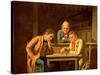 The Checker Players, 1850-George Caleb Bingham-Stretched Canvas