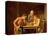 The Checker Players, 1850-George Caleb Bingham-Stretched Canvas