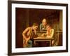 The Checker Players, 1850-George Caleb Bingham-Framed Giclee Print