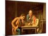 The Checker Players, 1850-George Caleb Bingham-Mounted Giclee Print