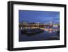 The Chelsea Bridge in London During Blue Hour, London, England-David Bank-Framed Photographic Print