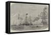 The Cherbourg Fetes, Arrival of Her Majesty at Cherbourg-Edwin Weedon-Framed Stretched Canvas