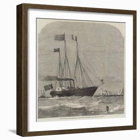 The Cherbourg Fetes, the Royal Yacht Passing the Needles-Richard Principal Leitch-Framed Giclee Print