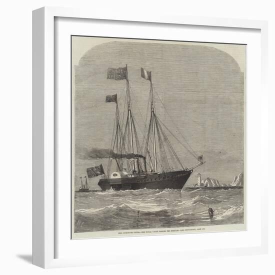 The Cherbourg Fetes, the Royal Yacht Passing the Needles-Richard Principal Leitch-Framed Giclee Print