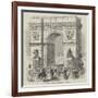 The Cherbourg Fetes, Triumphal Arch at Cherbourg-null-Framed Giclee Print