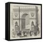 The Cherbourg Fetes, Triumphal Arch at Cherbourg-null-Framed Stretched Canvas