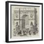 The Cherbourg Fetes, Triumphal Arch at Cherbourg-null-Framed Giclee Print