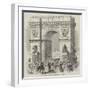 The Cherbourg Fetes, Triumphal Arch at Cherbourg-null-Framed Giclee Print