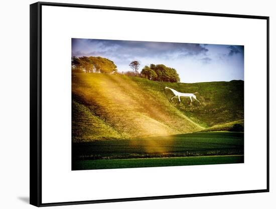 The Cherhill White House is a hill Figure on Cherhill - Wiltshire - UK - England - United Kingdom-Philippe Hugonnard-Framed Stretched Canvas