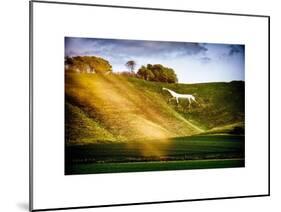 The Cherhill White House is a hill Figure on Cherhill - Wiltshire - UK - England - United Kingdom-Philippe Hugonnard-Mounted Art Print