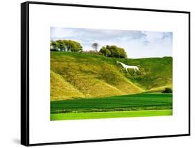 The Cherhill White House is a hill Figure on Cherhill - Wiltshire - UK - England - United Kingdom-Philippe Hugonnard-Framed Stretched Canvas