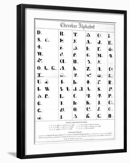 The Cherokee Alphabet-null-Framed Giclee Print