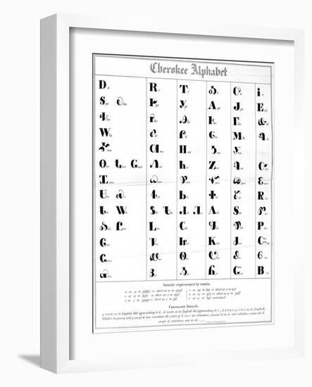 The Cherokee Alphabet-null-Framed Giclee Print