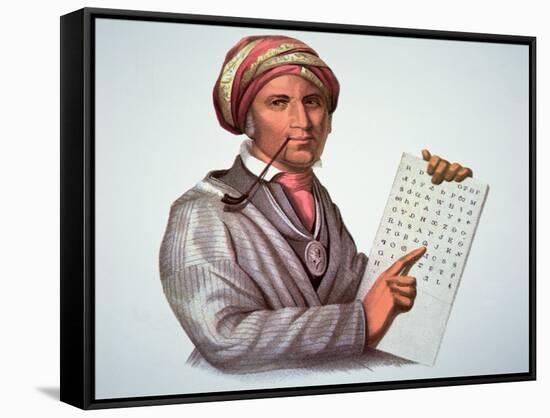 The Cherokee Scholar, Sequoyah-null-Framed Stretched Canvas