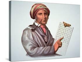 The Cherokee Scholar, Sequoyah-null-Stretched Canvas