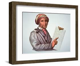 The Cherokee Scholar, Sequoyah-null-Framed Giclee Print