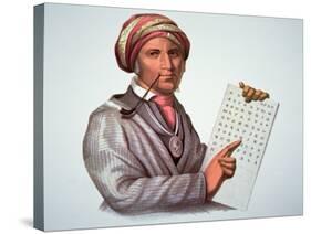 The Cherokee Scholar, Sequoyah-null-Stretched Canvas