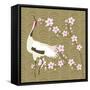 The Cherry Blossom And The Crane-Claire Huntley-Framed Stretched Canvas