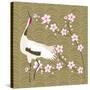 The Cherry Blossom And The Crane-Claire Huntley-Stretched Canvas