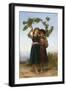 The Cherry Branch, 1881 (Oil on Canvas)-William-Adolphe Bouguereau-Framed Giclee Print