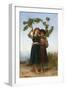 The Cherry Branch, 1881 (Oil on Canvas)-William-Adolphe Bouguereau-Framed Giclee Print