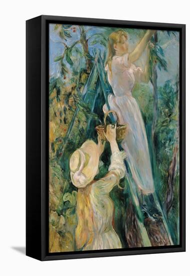 The Cherry Picker-Berthe Morisot-Framed Stretched Canvas