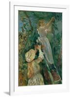 The cherry-pickers. Canvas.-Berthe Morisot-Framed Giclee Print