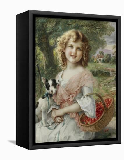 The Cherry Pickers-Emile Vernon-Framed Stretched Canvas