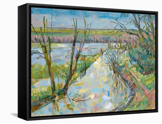 The Cherwell from Rousham I-Erin Townsend-Framed Stretched Canvas