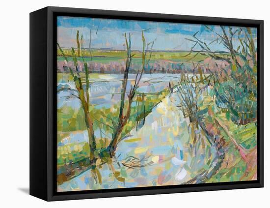 The Cherwell from Rousham I-Erin Townsend-Framed Stretched Canvas