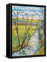 The Cherwell from Rousham II-Erin Townsend-Framed Stretched Canvas