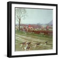 The Cheshire - Away from Tattenhall, 1912-Cecil Aldin-Framed Giclee Print