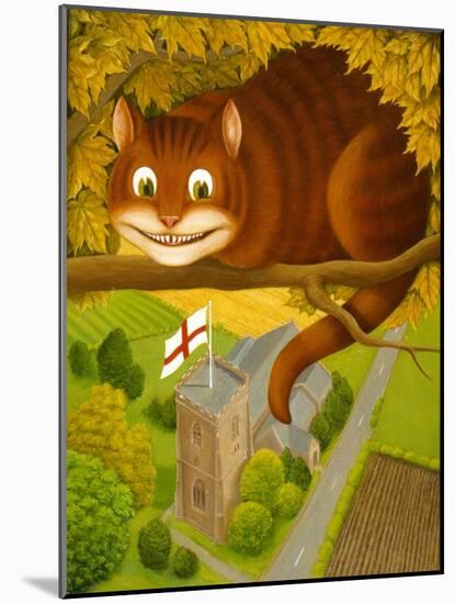The Cheshire Cat at Daresbury-Frances Broomfield-Mounted Giclee Print