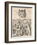 'The Cheshire Cat looking down at the Red King and Queen having an argument', 1889-John Tenniel-Framed Giclee Print