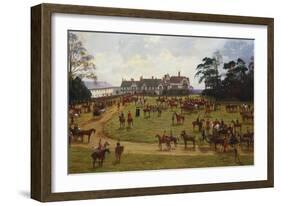 The Cheshire Hunt - the Meet at Calveley Hall-George Goodwin Kilburne-Framed Giclee Print