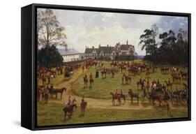 The Cheshire Hunt: the Meet at Calverly Hall-George Goodwin Kilburne-Framed Stretched Canvas