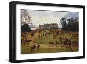 The Cheshire Hunt: the Meet at Calverly Hall-George Goodwin Kilburne-Framed Giclee Print