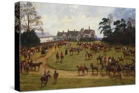 The Cheshire Hunt: the Meet at Calverly Hall-George Goodwin Kilburne-Stretched Canvas