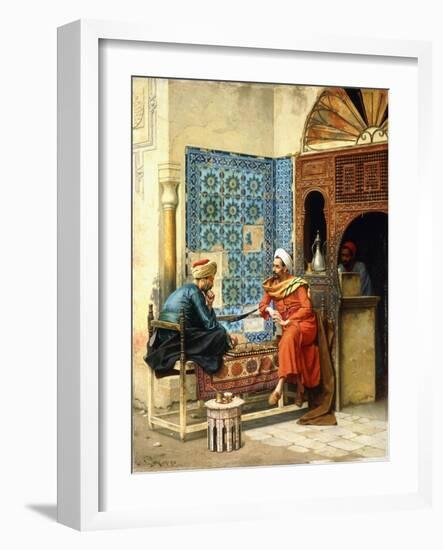 The Chess Game, 1896-Ludwig Deutsch-Framed Giclee Print