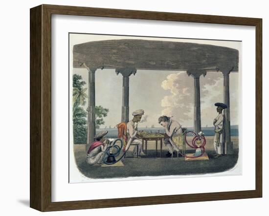 The Chess Match, Engraved by T. Rickards, 1804-Charles Emilius Gold-Framed Giclee Print