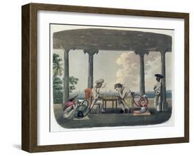 The Chess Match, Engraved by T. Rickards, 1804-Charles Emilius Gold-Framed Giclee Print