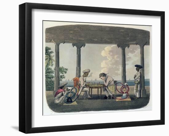 The Chess Match, Engraved by T. Rickards, 1804-Charles Emilius Gold-Framed Giclee Print