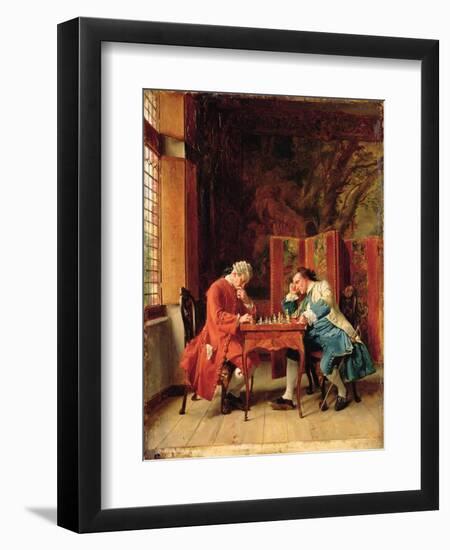 The Chess Players, 1856-Jean-Louis Ernest Meissonier-Framed Giclee Print