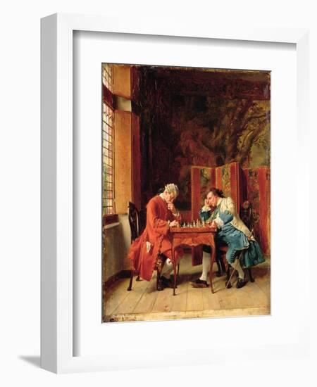 The Chess Players, 1856-Jean-Louis Ernest Meissonier-Framed Giclee Print