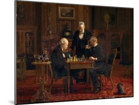 The Chess Players, 1876-Thomas Cowperthwait Eakins-Mounted Giclee Print