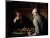 The Chess Players, circa 1863-67-Honore Daumier-Mounted Giclee Print