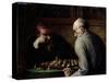 The Chess Players, circa 1863-67-Honore Daumier-Stretched Canvas