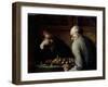 The Chess Players, circa 1863-67-Honore Daumier-Framed Giclee Print