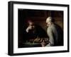 The Chess Players, circa 1863-67-Honore Daumier-Framed Giclee Print