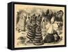 The Chess Players, Illustration from 'Through the Looking Glass' by Lewis Carroll (1832-98) First…-John Tenniel-Framed Stretched Canvas